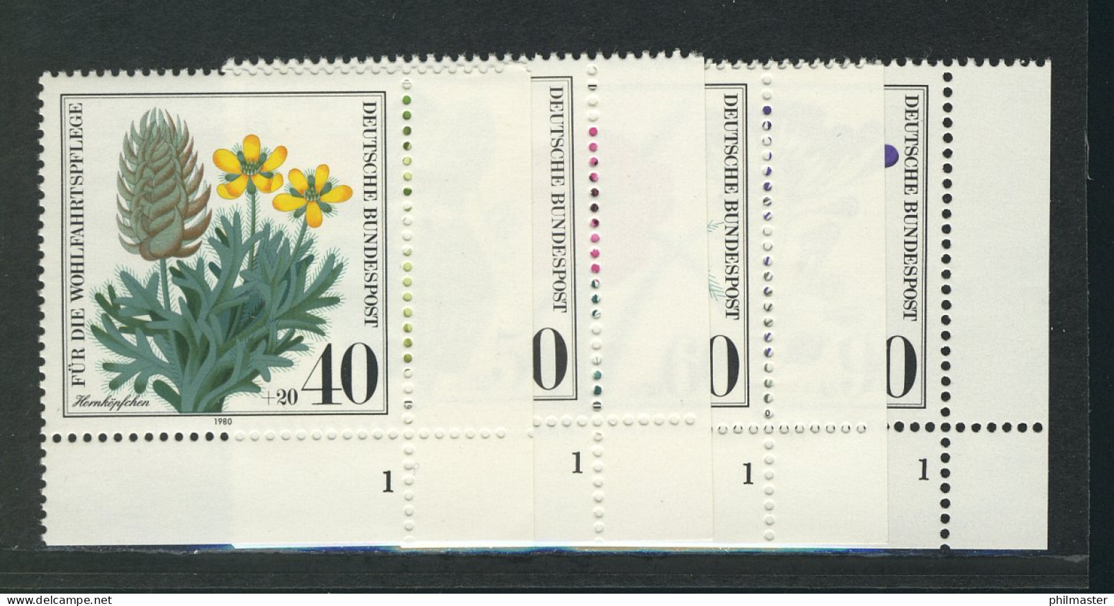 1059-1062 Wofa Ackerwildkräuter 1980, FN1 Satz ** - Unused Stamps
