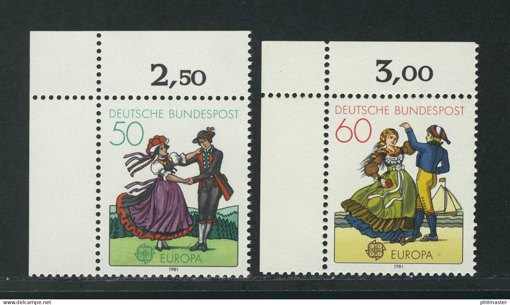 1096-1097 Europa Folklore 1981, Ecke O.l. Satz ** - Nuevos