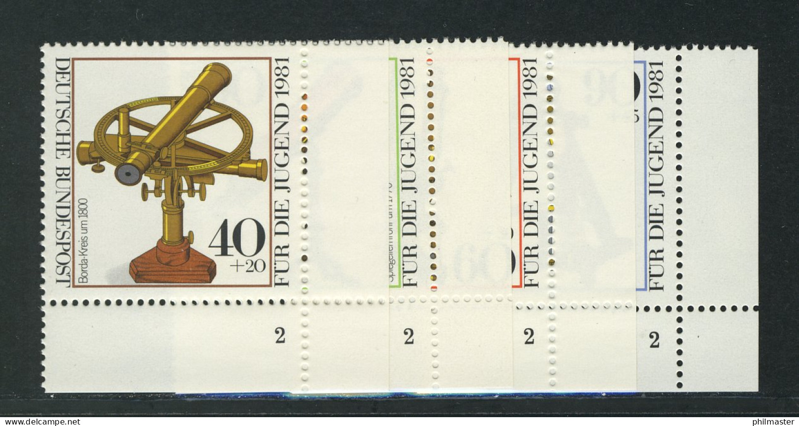1090-1093 Jugend Optische Instrumente 1981, FN2 Satz ** - Unused Stamps