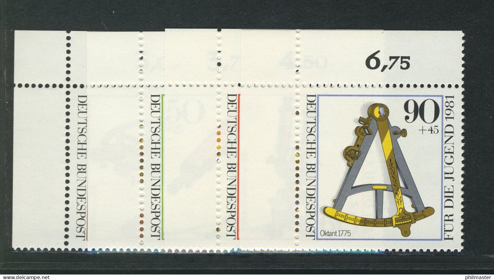 1090-1093 Jugend Optische Instrumente 1981, Ecke O.l. Satz ** - Unused Stamps