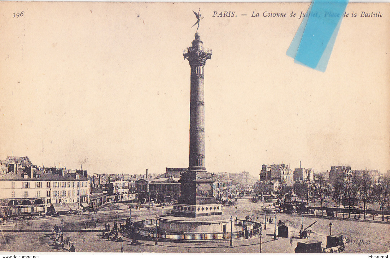 Nyy-  75 Paris  Cpa  PLACE De La BASTILLE 396 - Squares