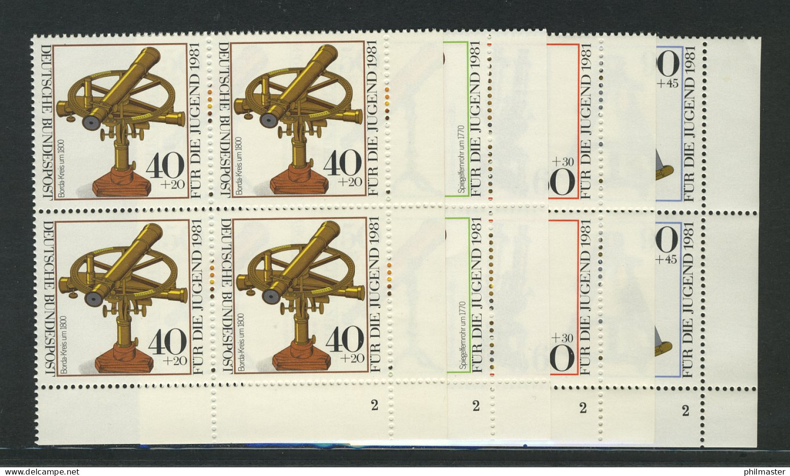 1090-1093 Jugend Optische Instrumente 1981, Vbl FN2 Satz** - Unused Stamps