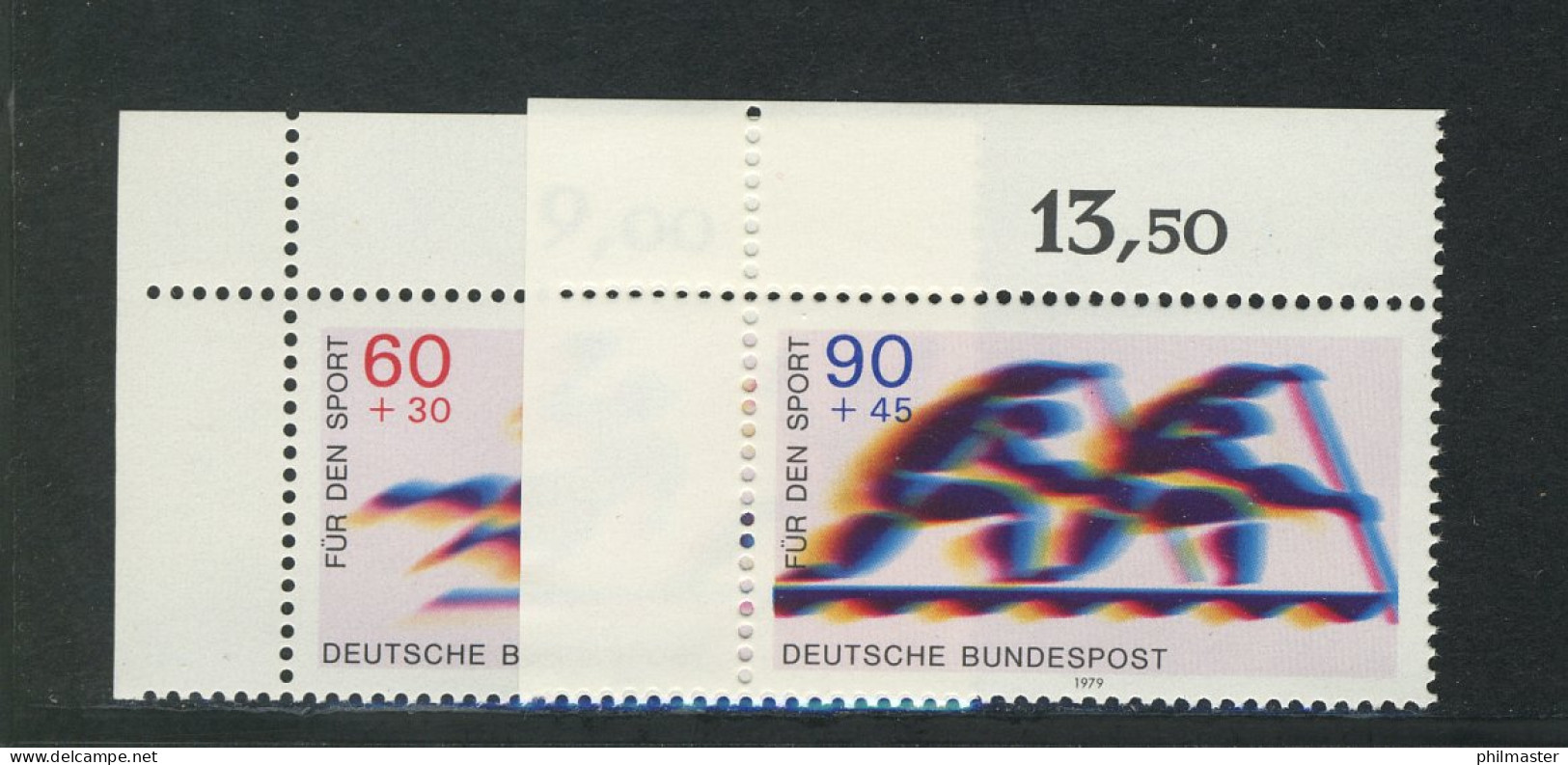 1009-1010 Sporthilfe 1979, Ecke O.l. Satz ** - Unused Stamps