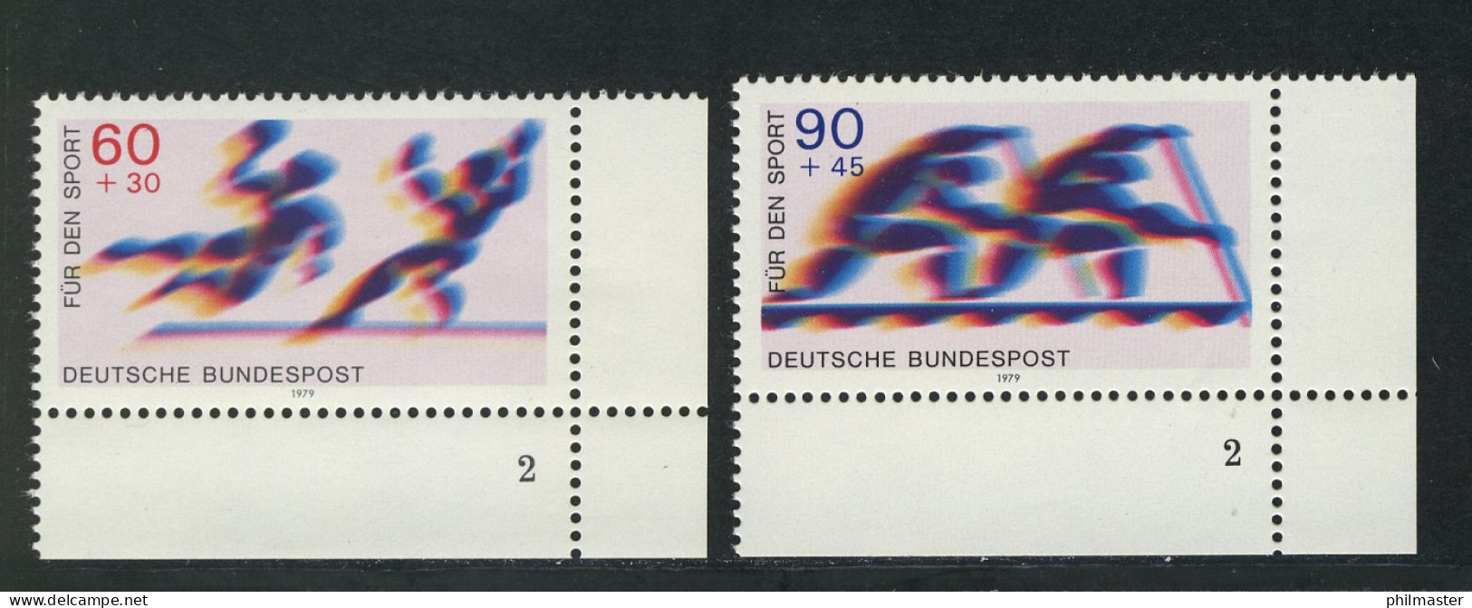 1009-1010 Sporthilfe 1979, FN2 Satz ** - Unused Stamps