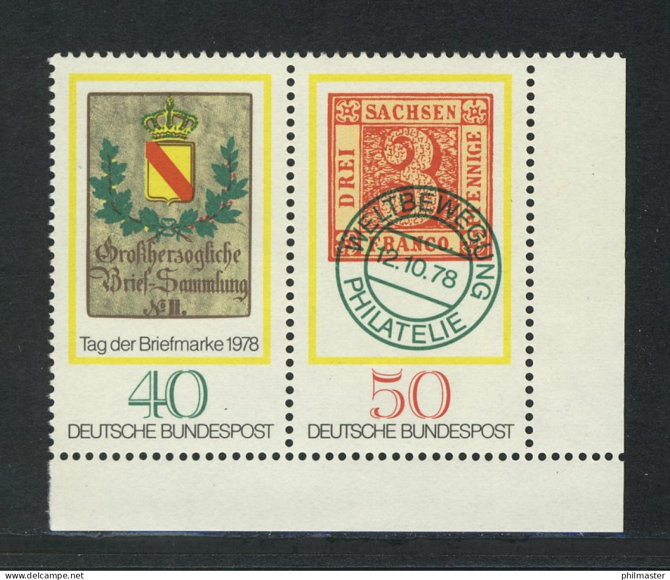 980-981 Tag Der Briefmarke 1978, Eckrand-Zusammendruck U.r. ** - Neufs