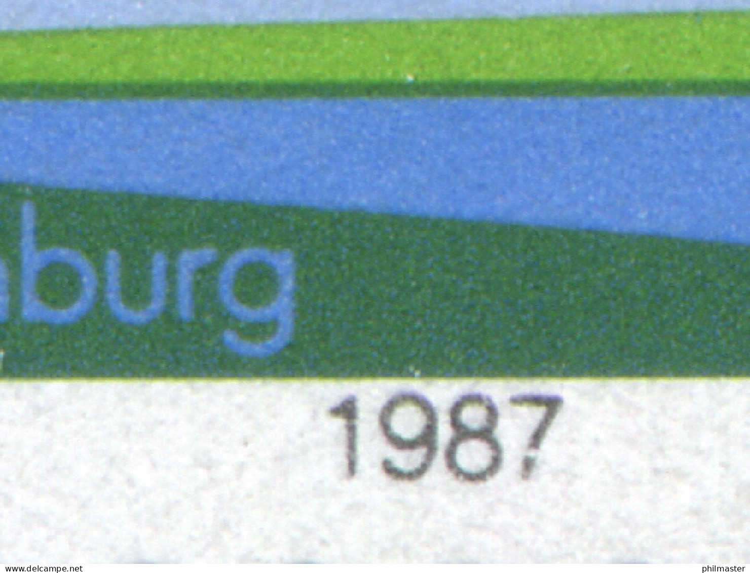 1322I Europa 80 Pf Mit PLF I Gebrochene 7 Bei Der Jahreszahl 1987, Feld 3 ** - Variétés Et Curiosités