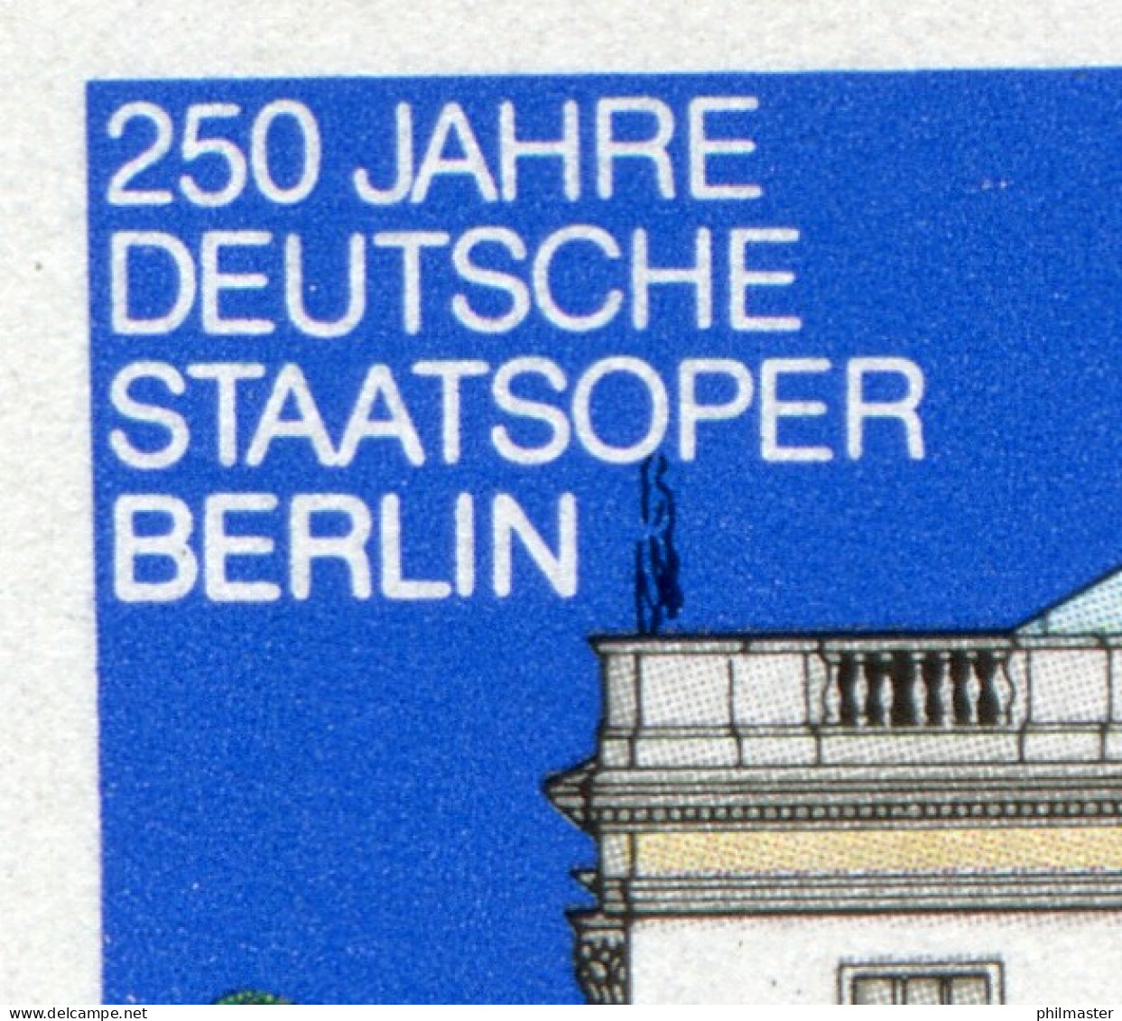 1625 Staatsoper Berlin: BERLIN Fett Gedruckt, Primärer Plattenfehler ** - Variedades Y Curiosidades