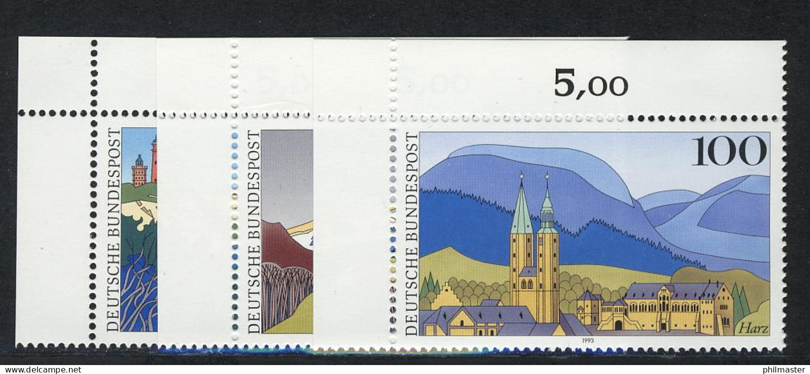 1684-1686 Bilder Aus Deutschland 1993, Ecke O.l. Satz ** - Unused Stamps