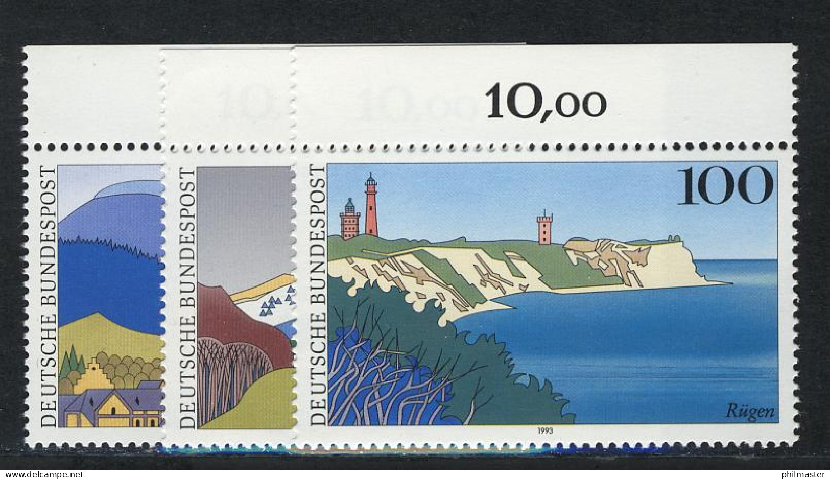 1684-1686 Bilder Aus Deutschland 1993, Oberrand, Satz ** - Unused Stamps