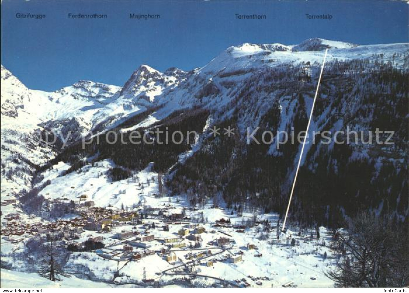 12365990 Leukerbad Gesamtansicht Torrentbahn Alpenpanorama Leukerbad - Altri & Non Classificati