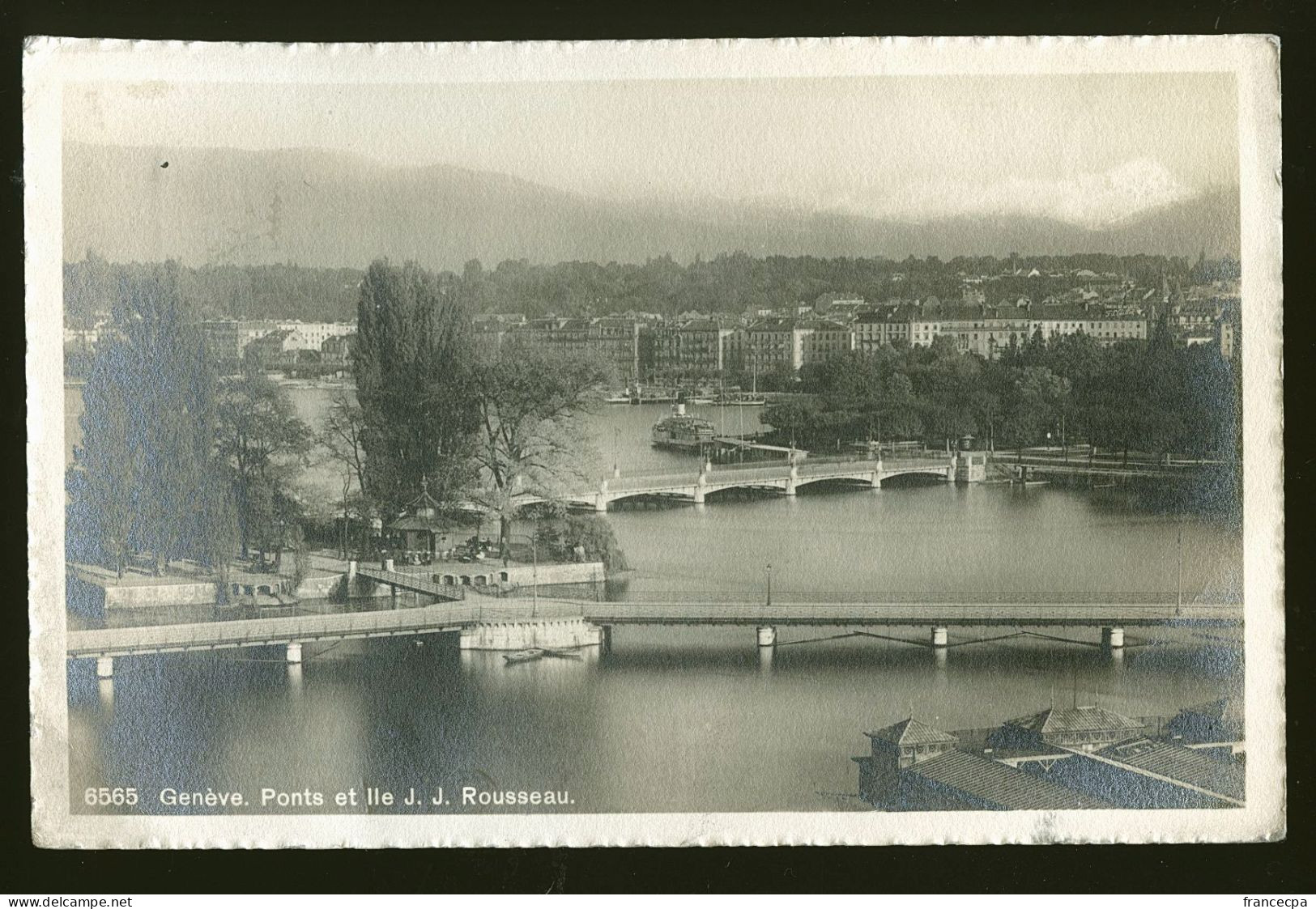 14598 - SUISSE - GENEVE - Ponts Et Ile J.J. Rousseau - Genève