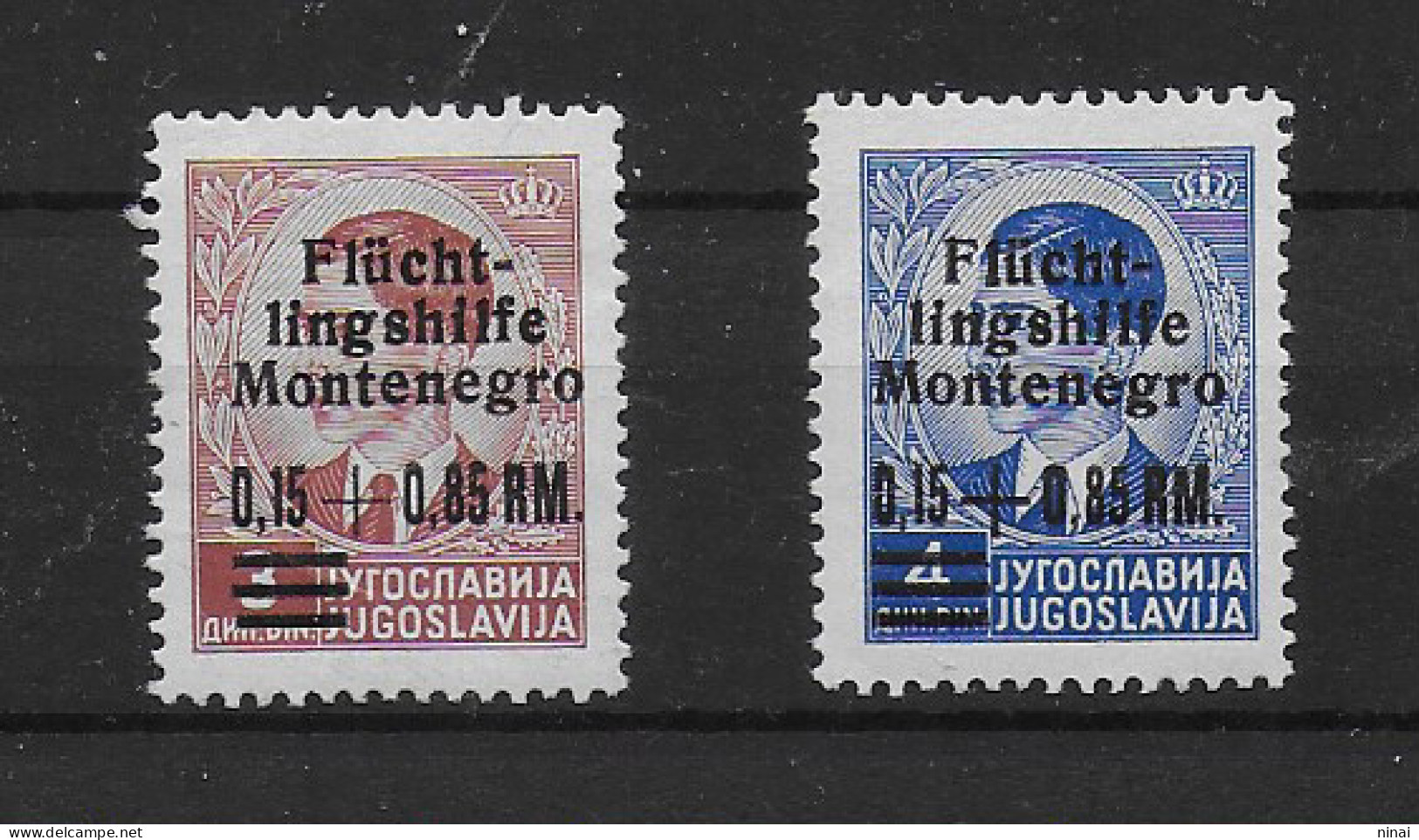 MONTENEGRO OCCUPAZIONE TEDESCA ** MNH LUSSO SASSONE NUMERI 15/16 C1347 - German Occ.: Montenegro