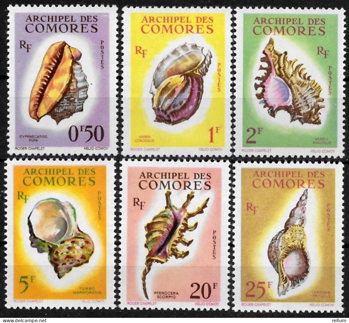 Comores 1962 - Yvert N° 19/24 - Michel N° 42/47 ** - Unused Stamps