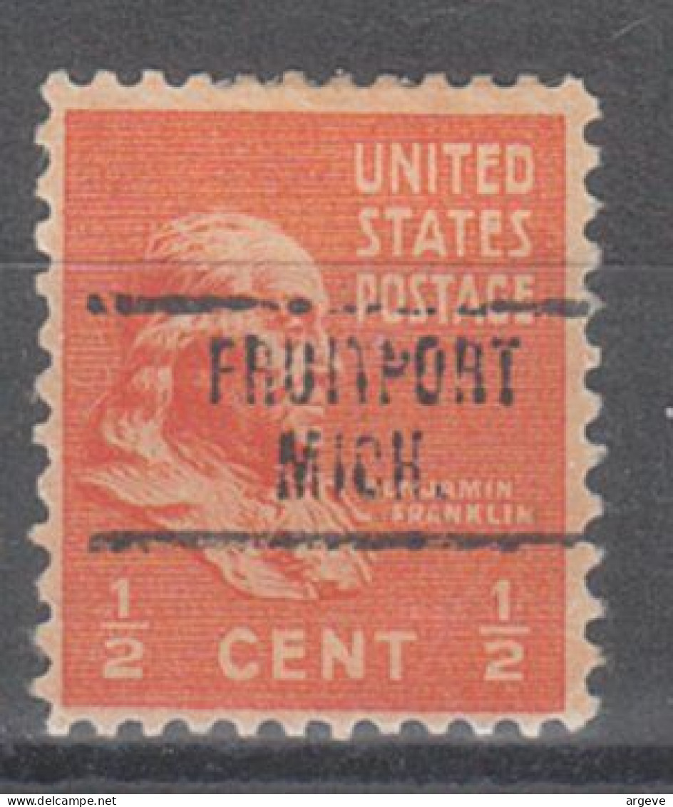 USA Precancel Vorausentwertungen Preo Locals Michigan, Fruitport 734 - Precancels