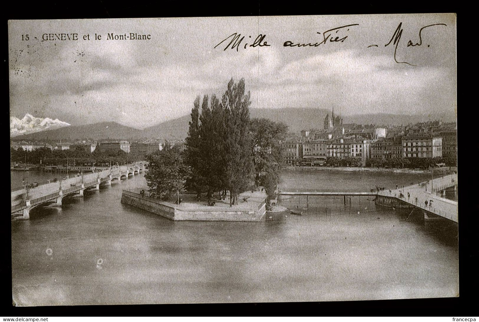 14599 - SUISSE - GENEVE Et Le Mont Blanc - Genève