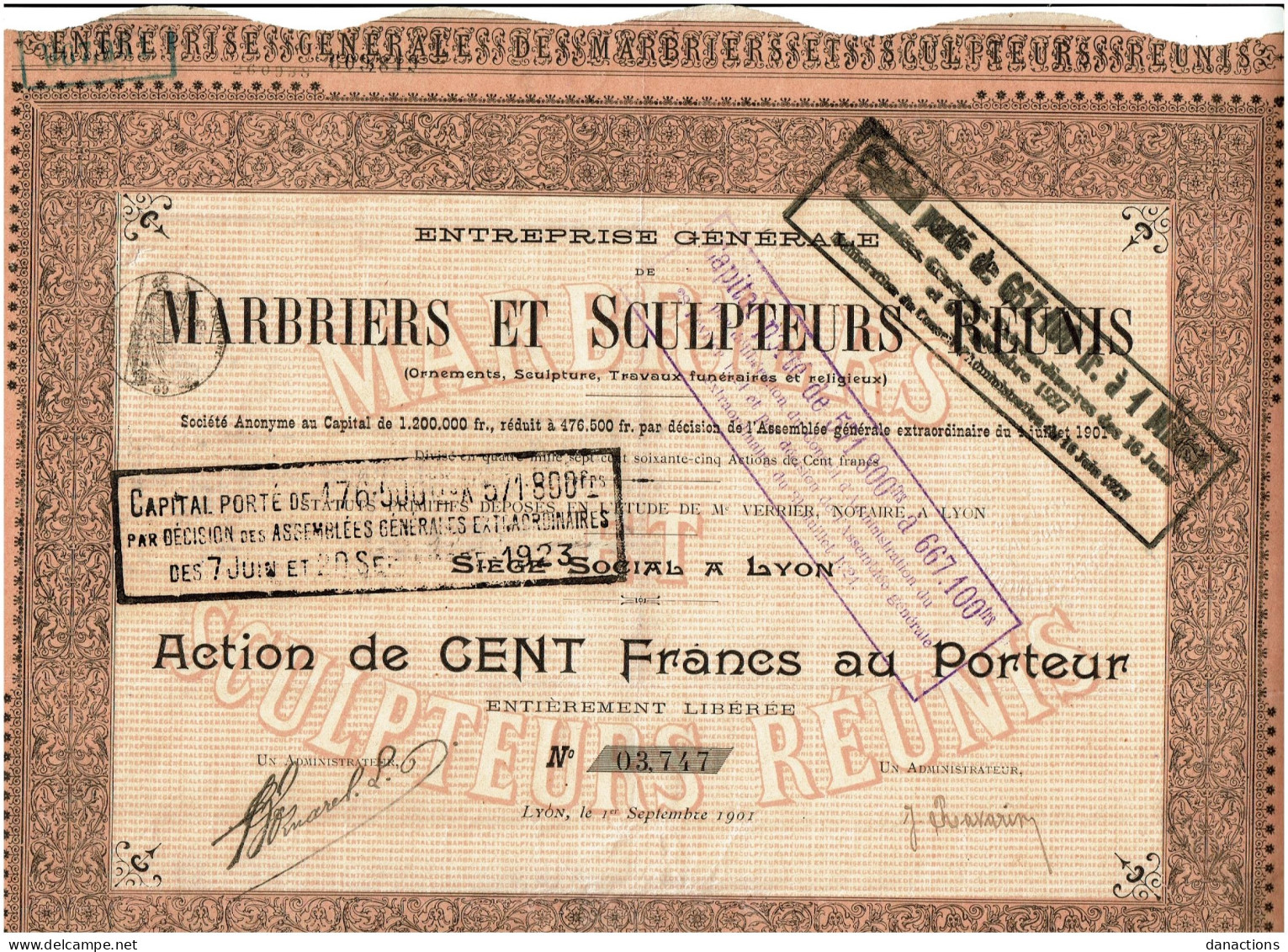 69-MARBIERS ET SCULTEURS REUNIS. ENTREPRISE GLE DE ...   Lot De 3 - Altri & Non Classificati