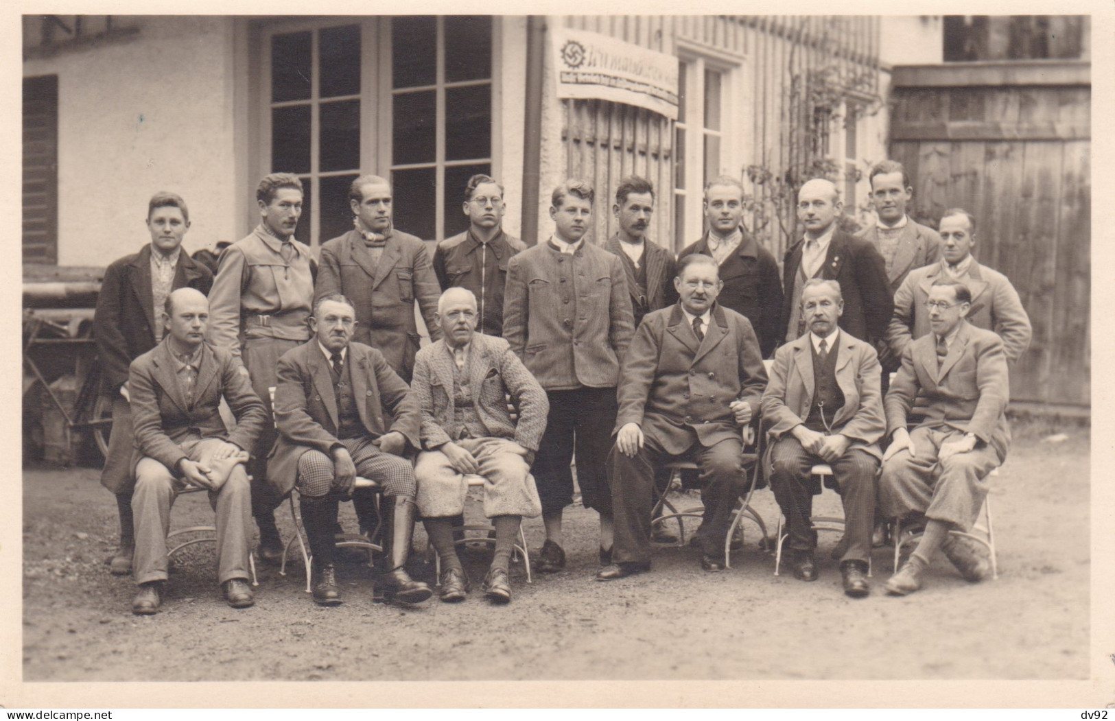 ALLEMAGNE GRUPPENBILD DES MALER FIRMA HANS SCWEITZER SEN.MIT SOHN MAX 1936 - Sonstige & Ohne Zuordnung