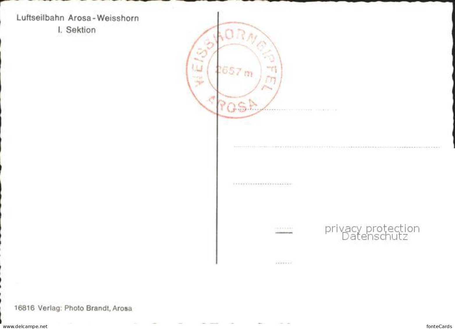 12364754 Arosa GR Seilbahn Weisshorn Arosa - Altri & Non Classificati