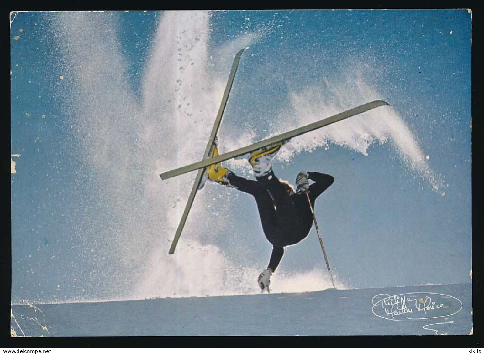 Carton 10.5 X 15  Sport SKI (22) "Ciels Et Neiges" Photographe Philippe Martin Morice Neige Acrobatie - Sports D'hiver