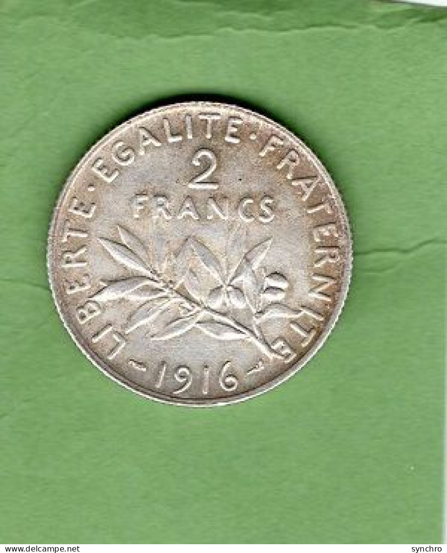 Semeuse 2 Franc  1916 - 2 Francs