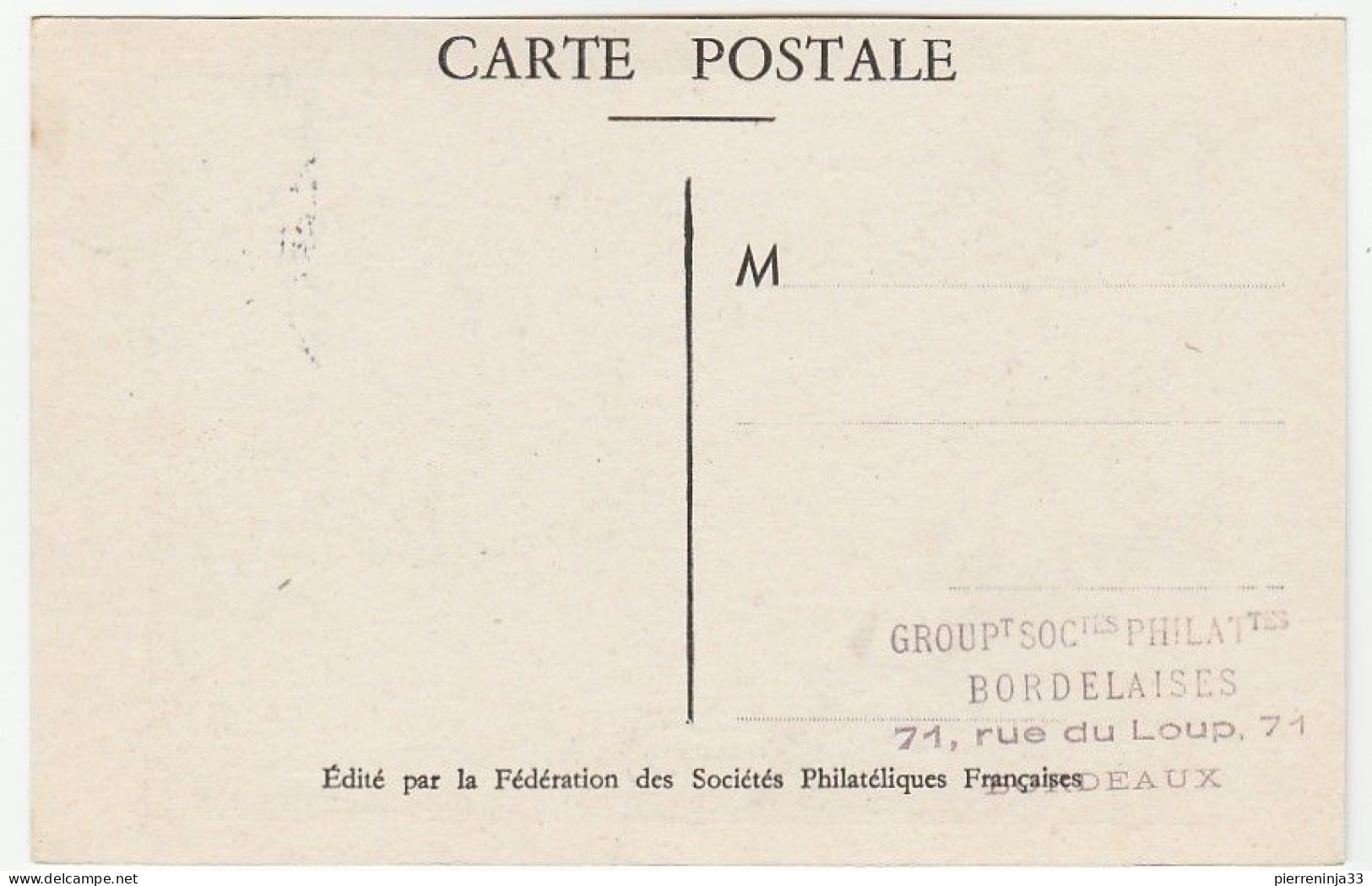 Carte Journée Du Timbre, Bordeaux, 1949, Choiseul, Pont De Pierre, Pêche - Brieven En Documenten