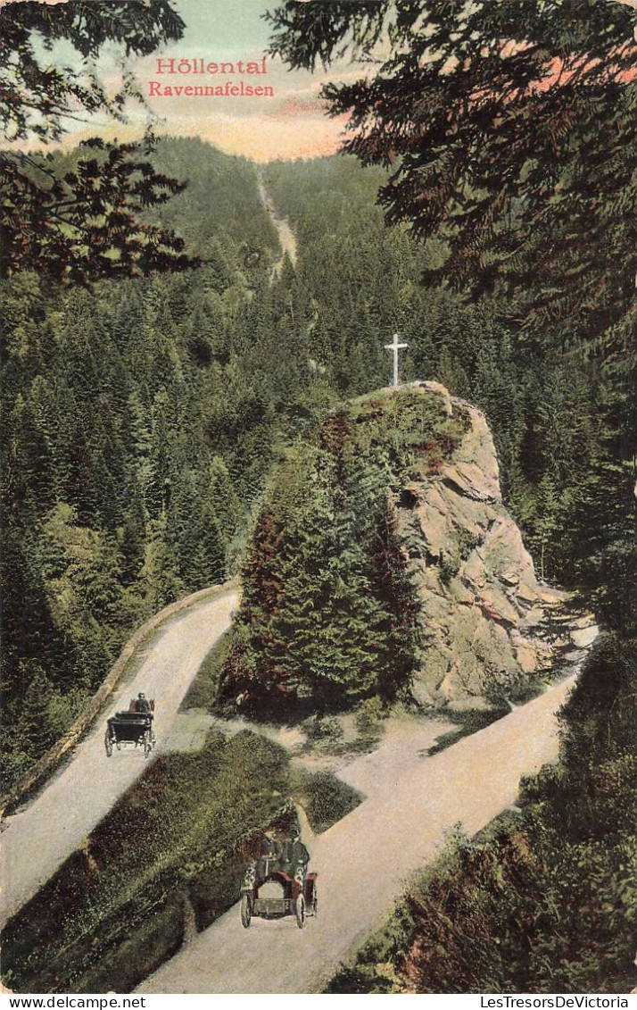 ALLEMAGNE - Höllental - Ravennafelsen - Croix - Route - Voiture - Colorisé - Carte Postale - Höllental