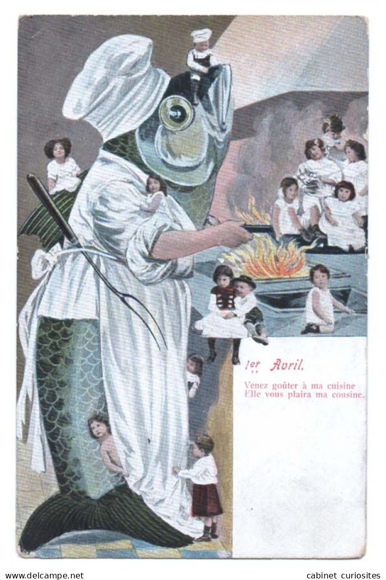 1er AVRIL - Poisson Cuisinier Bébés Multiples - Venez Goûter à Ma Cuisine Elle Vous Plaira Ma Cousine - Poisson D' Avril - 1° Aprile (pesce Di Aprile)