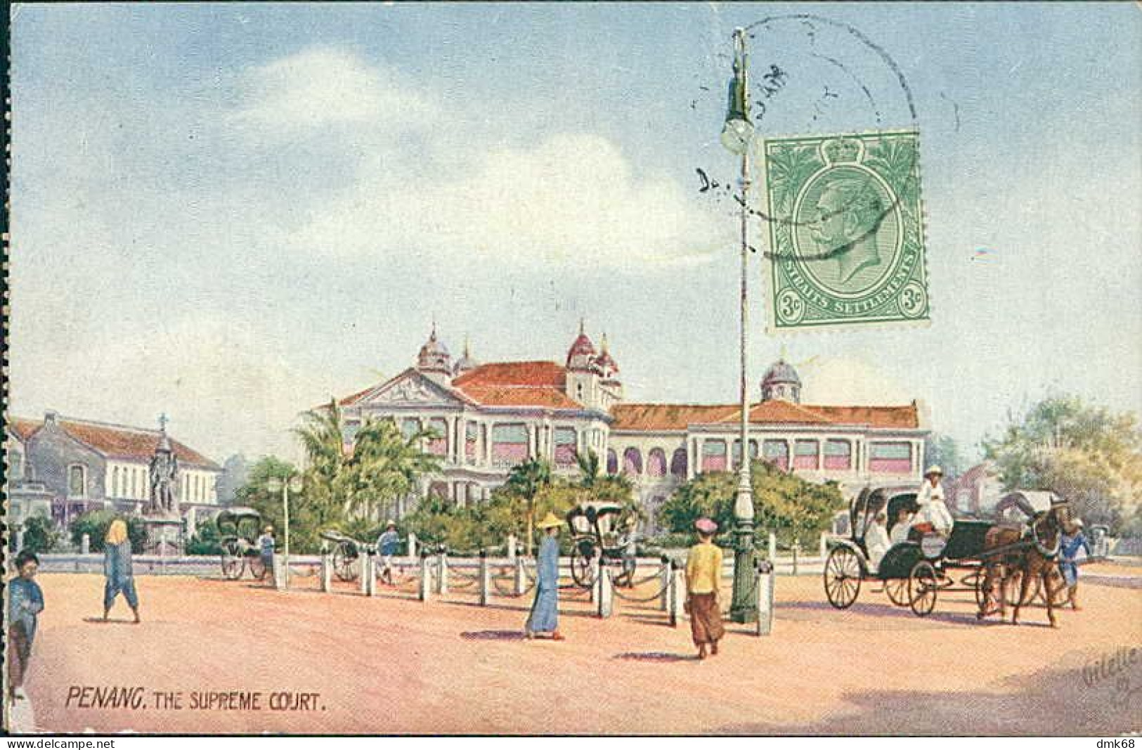 MALAYSIA - PENANG - THE SUPREME COURT - EDIT RAPHAEL TUCK & SONS - MAILED TO ITALY 1926 / STAMP (18228) - Malesia
