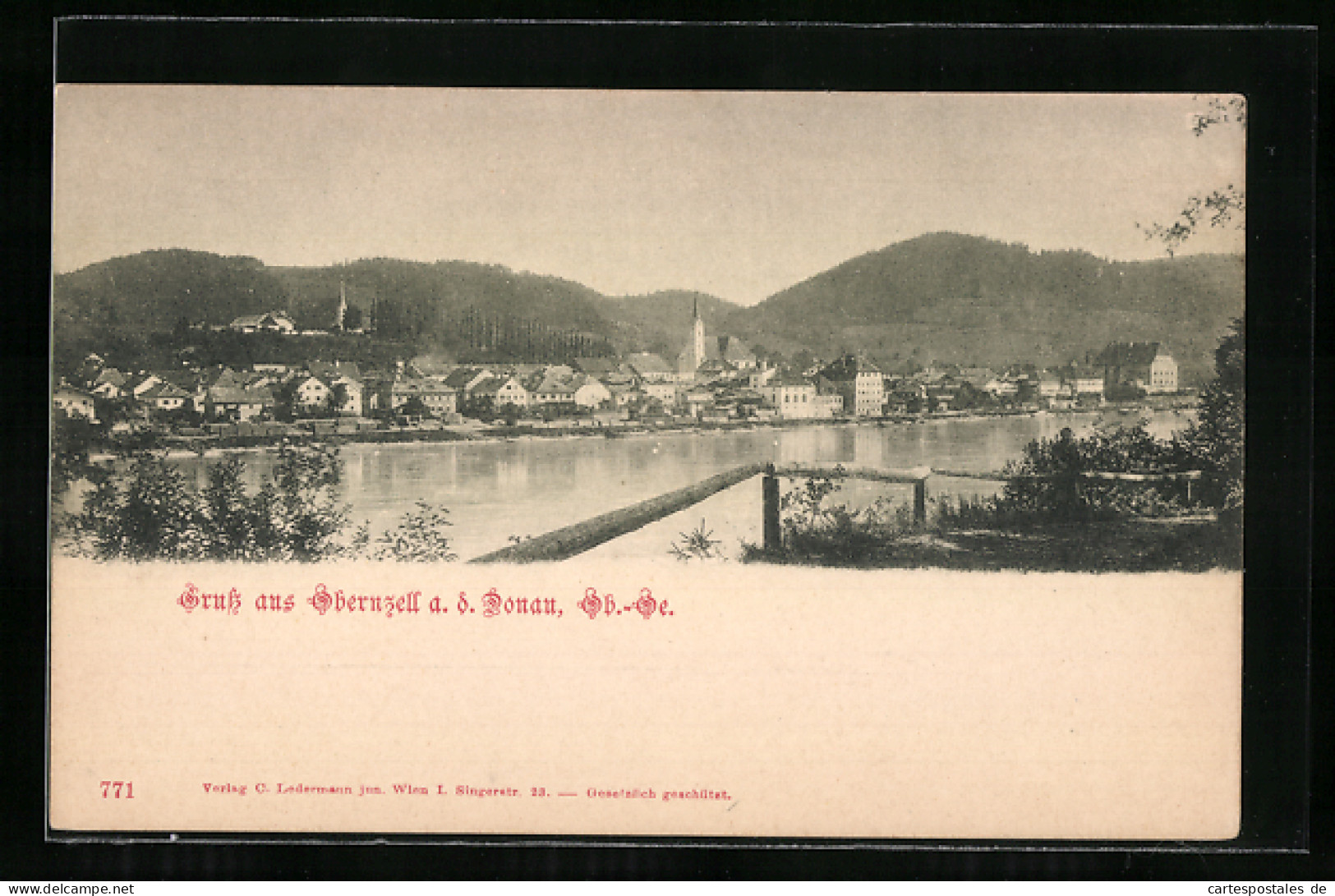 AK Obernzell A. D. Donau, Blick über Den Fluss Auf Die Ortschaft  - Other & Unclassified