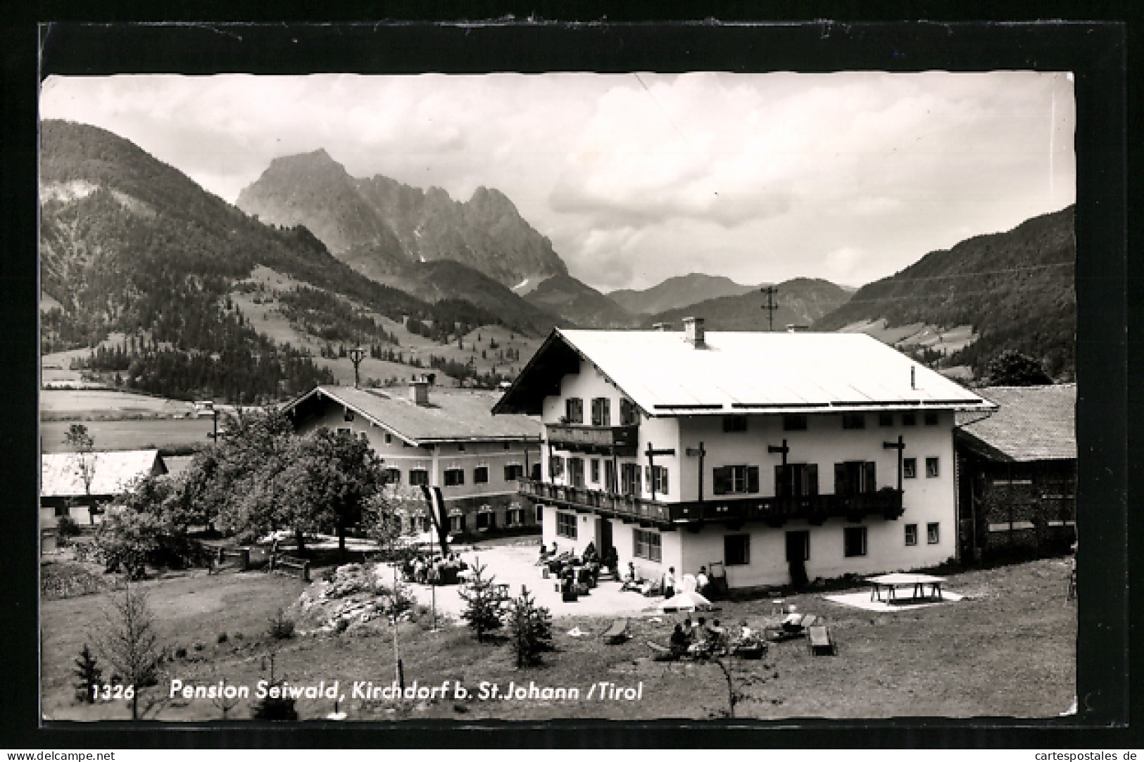 AK Kirchdorf In Tirol, Pension Seiwald Mit Gästen Auf Der Terrasse  - Autres & Non Classés