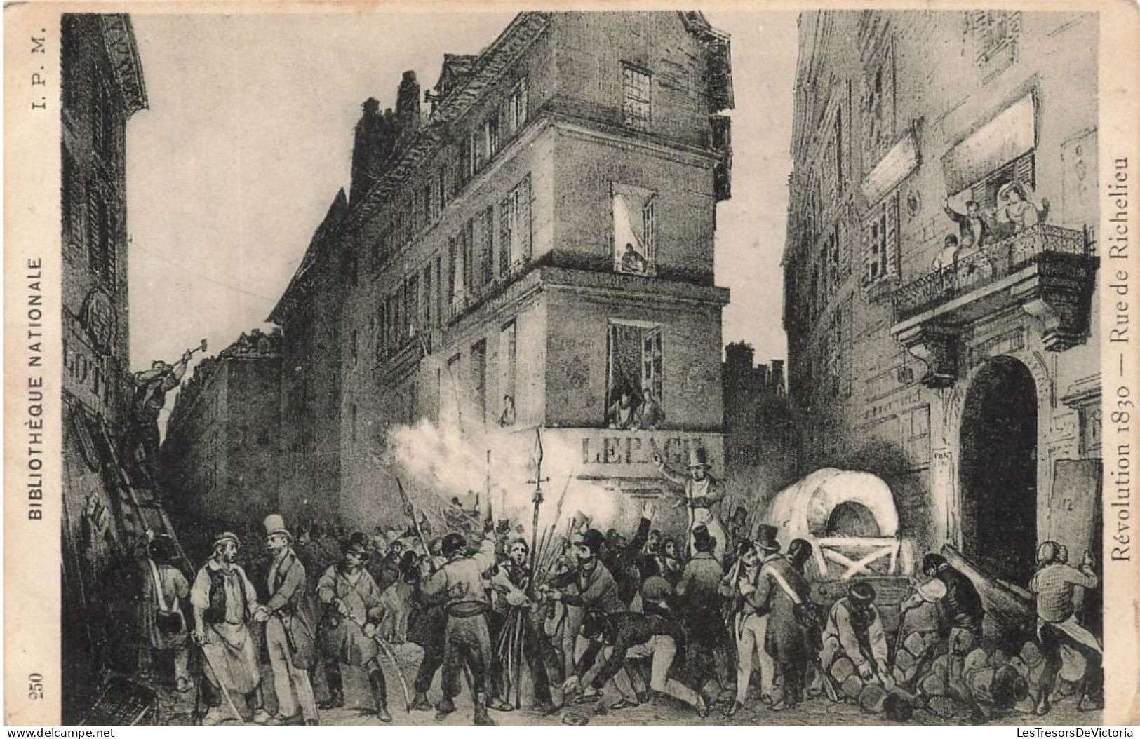 PEINTURES & TABLEAUX - Révolution 1830 - Rue De Richelieu - Carte Postale Ancienne - Paintings