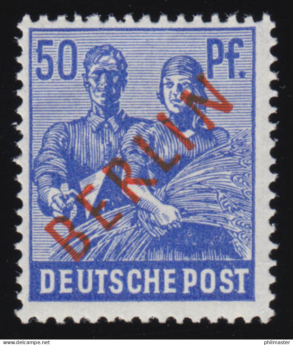 30 Rotaufdruck 50 Pf Postfrisch ** Geprüft - Ungebraucht