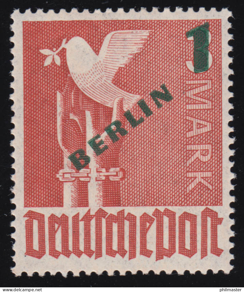 67 Grünaufdruck 1 DM ** Postfrisch - Unused Stamps