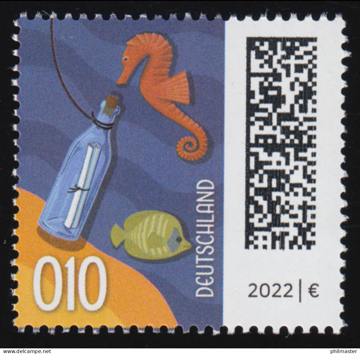 3723F Welt Der Briefe: Flaschenpost 10 Cent, Wertangabe 010 Statt 10, ** - Unused Stamps