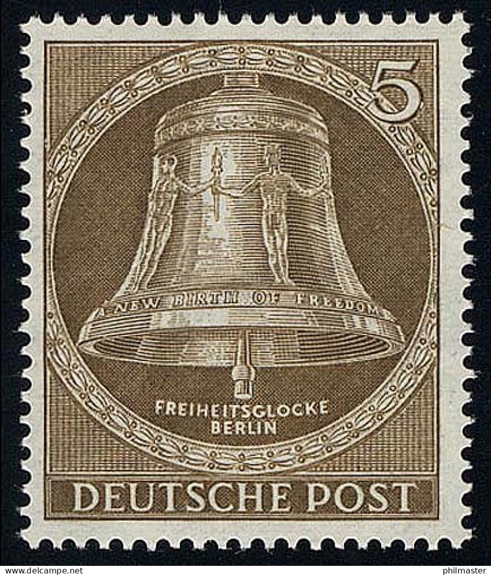 101 Glocke III Klöppel Mitte 5 Pf ** - Unused Stamps