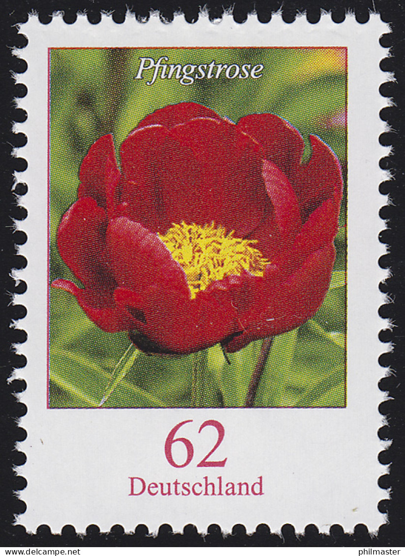 3114 Blume Pfingstrose 62 Cent Nassklebend, Postfrisch ** - Unused Stamps