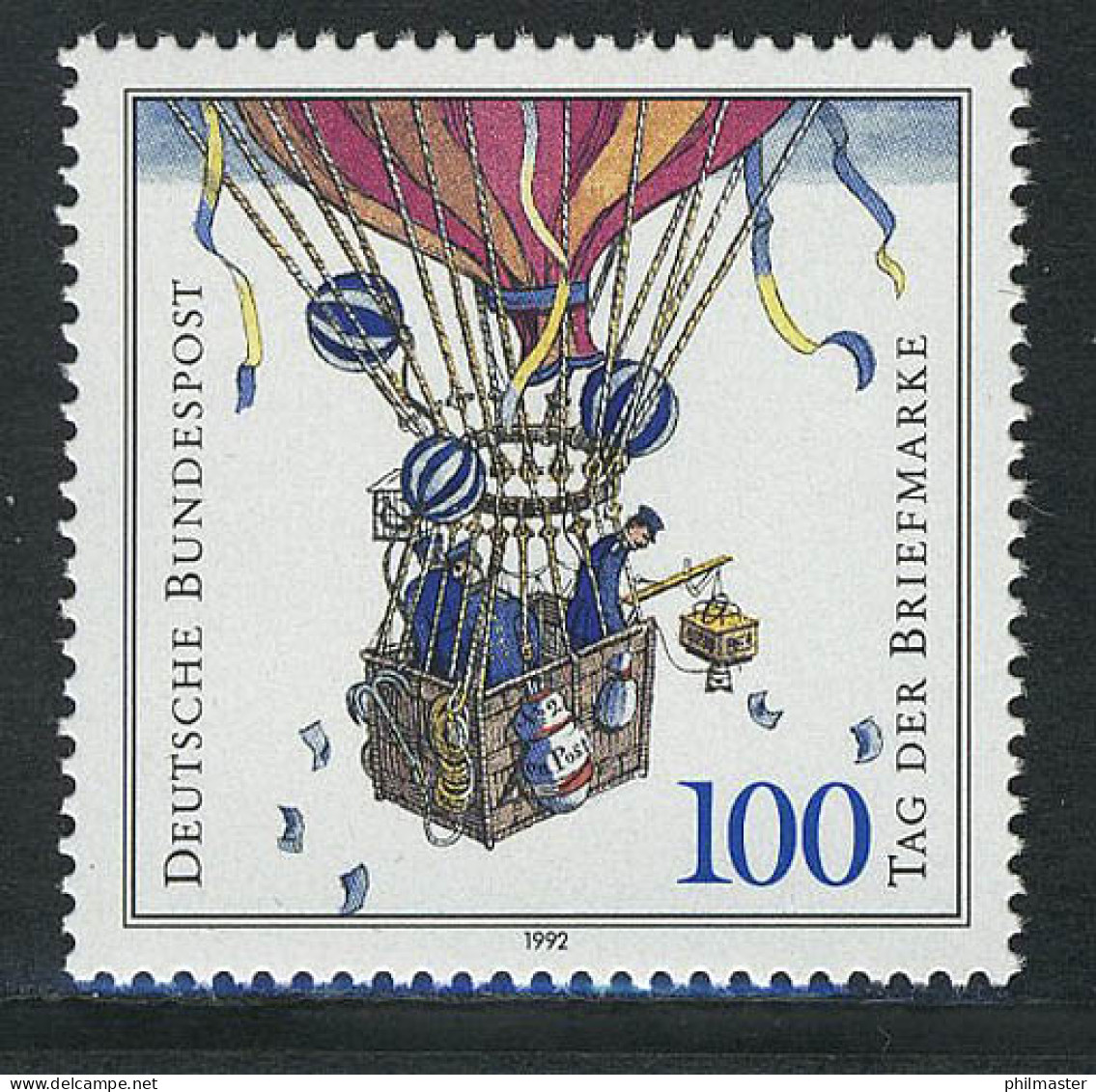 1638 Tag Der Briefmarke 100 Pf ** - Unused Stamps
