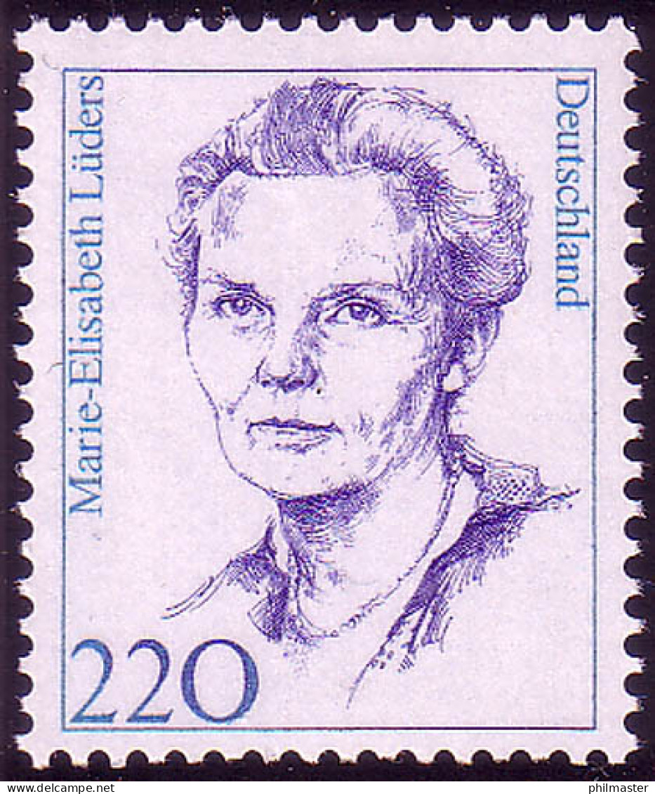 1940 Frauen 220 Pf Marie-Elisabeth Lüders ** - Unused Stamps