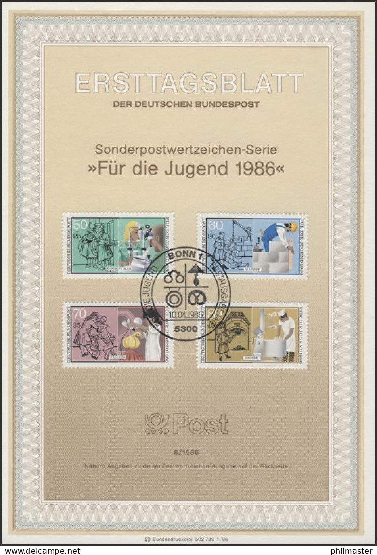 ETB 06/1986 Jugend: Frisör, Bäcker, Optiker, Maurer - 1981-1990