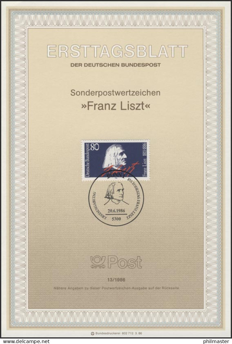 ETB 13/1986 Franz Liszt, Komponist - 1981-1990