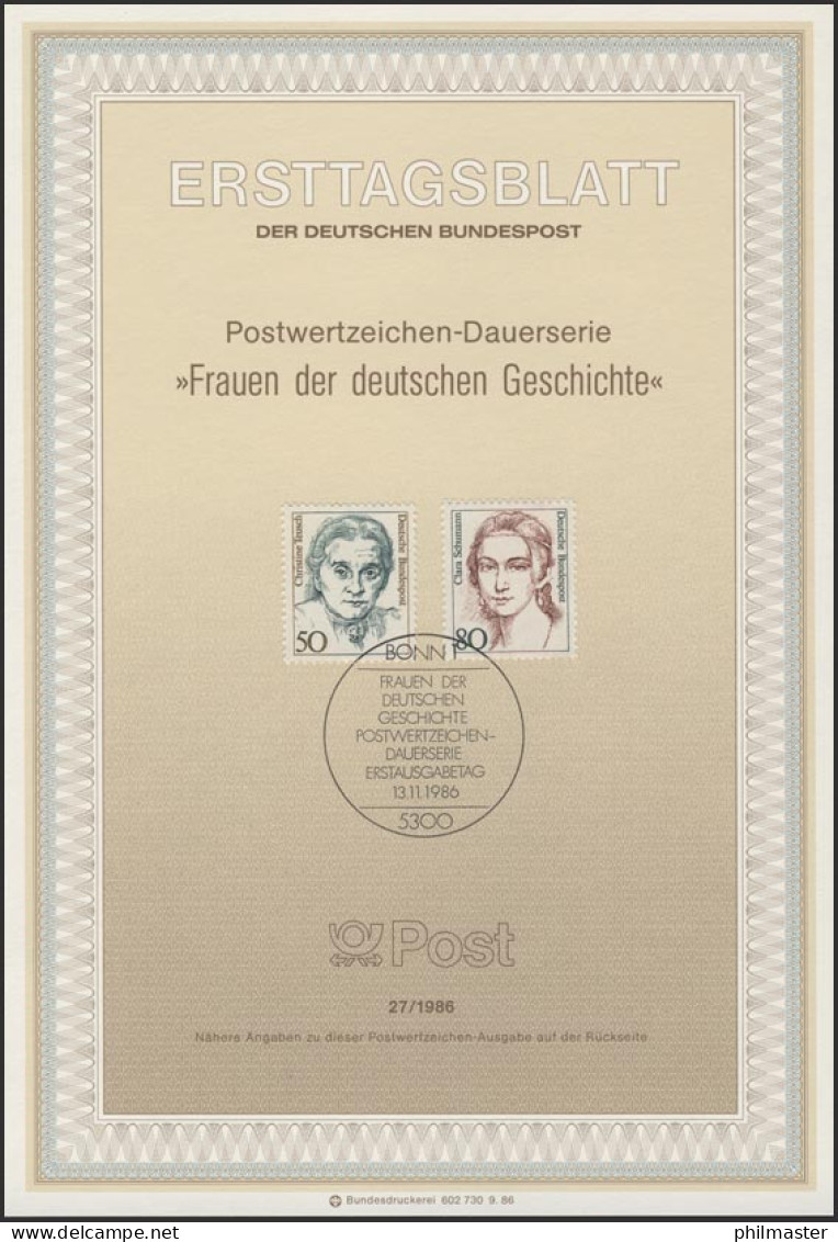 ETB 27/1986 Frauen Der Geschichte, Teuch, Schumann - 1981-1990