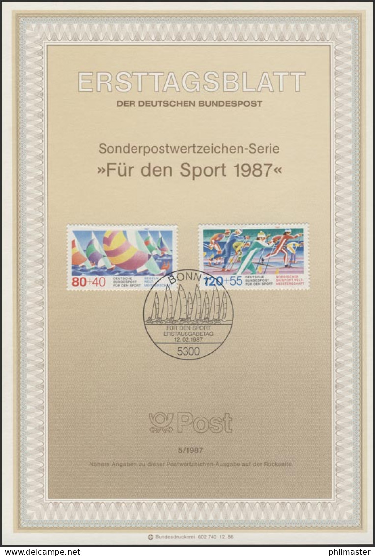 ETB 05/1987 Sporthilfe: Segel- Und Skiweltmeisterschaft - 1981-1990