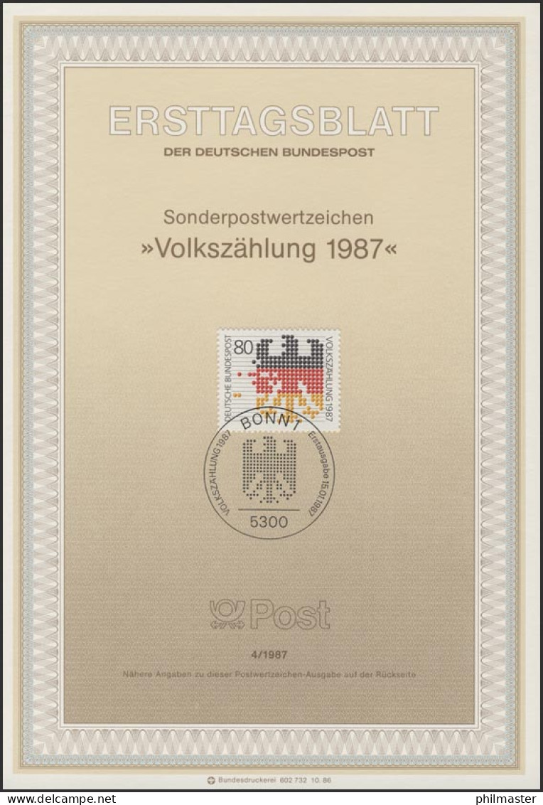 ETB 04/1987 Volkszählung - 1981-1990