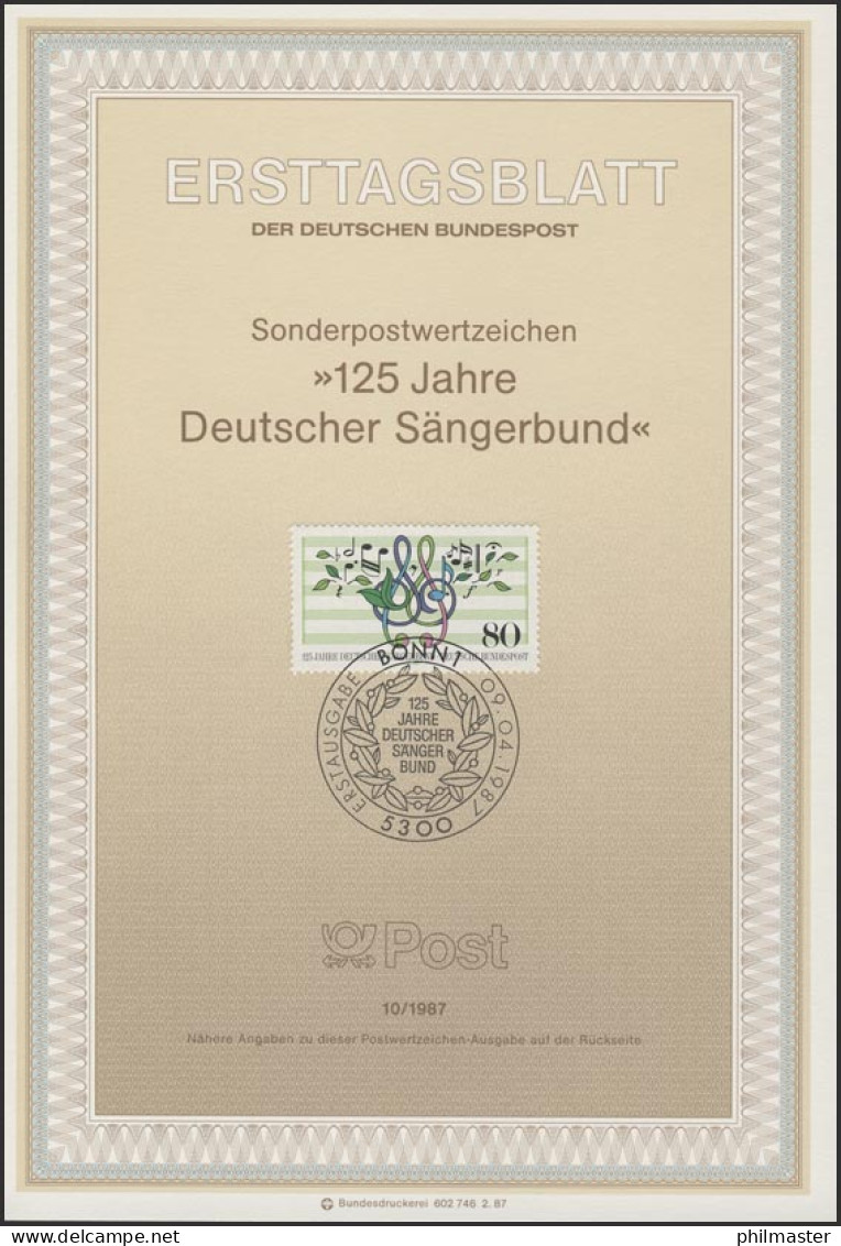 ETB 10/1987 Deutscher Sängerbund DSB - 1981-1990