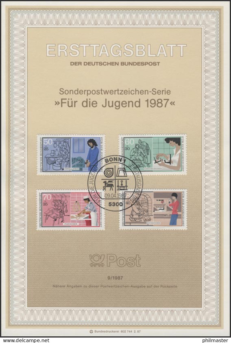 ETB 09/1987 Jugend Fleischer, Zahntechniker, Buchbinder - 1981-1990