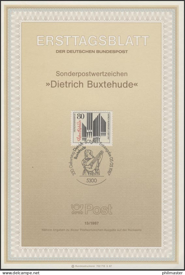 ETB 13/1987 Dietrich Buxtehude, Komponist Und Organist - 1981-1990
