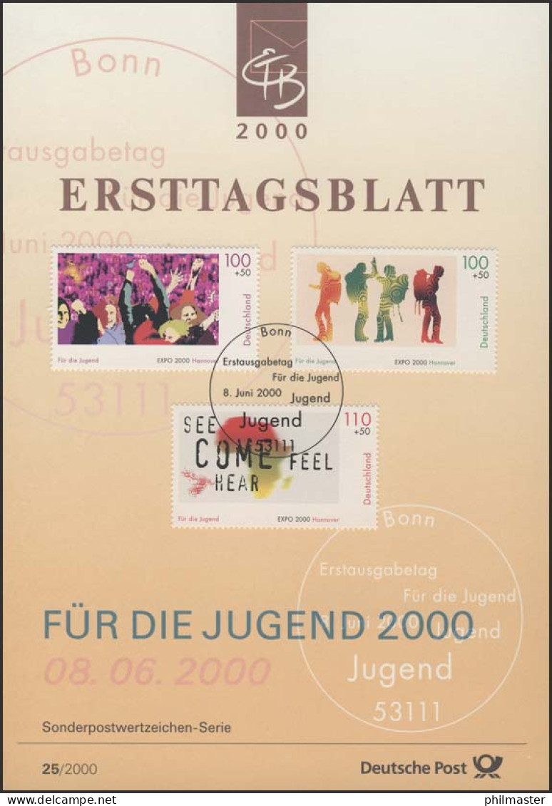 ETB 25+25a/2000 Jugend: EXPO, Afrika, Rucksacktourist - 1991-2000