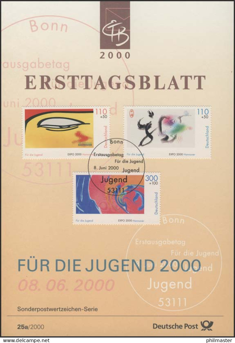 ETB 25+25a/2000 Jugend: EXPO, Afrika, Rucksacktourist - 1991-2000