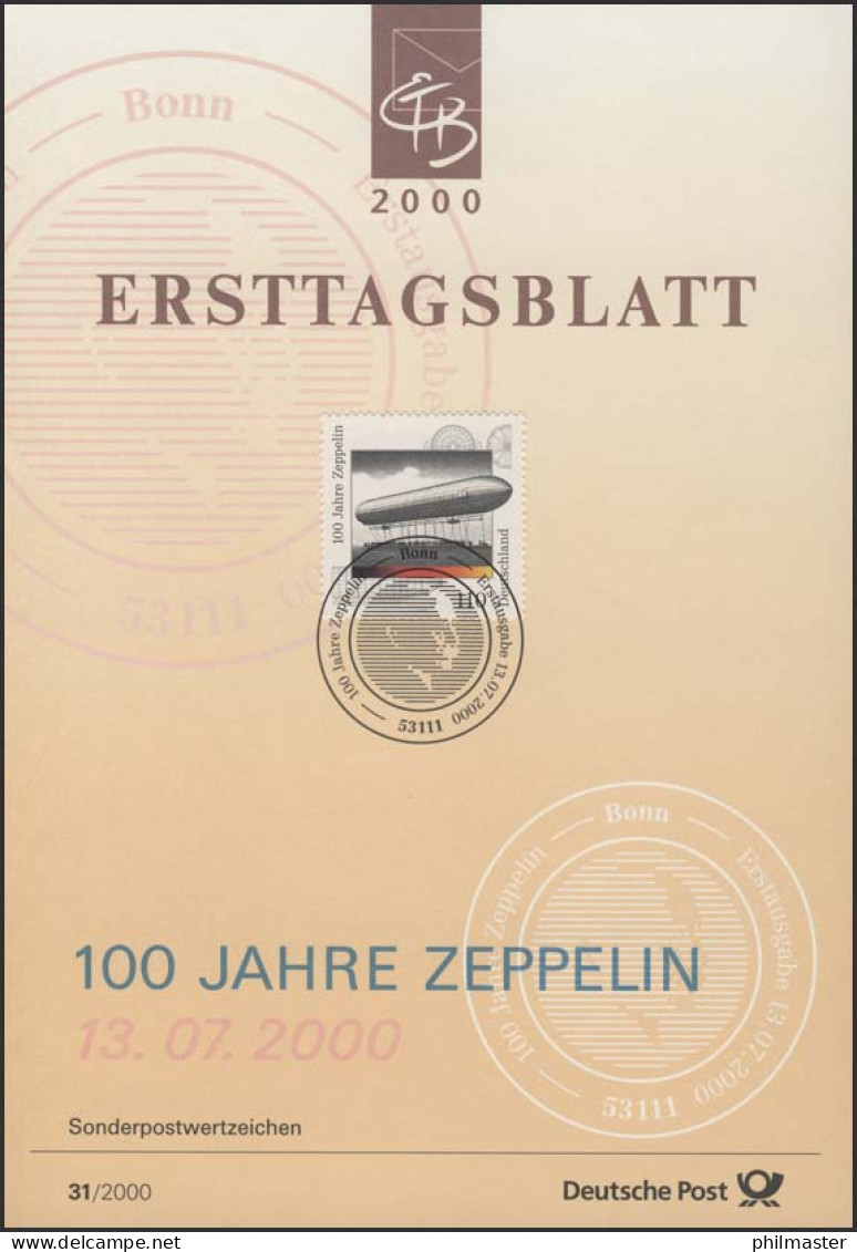 ETB 31/2000 Zeppelin, Luftschiffe - 1991-2000