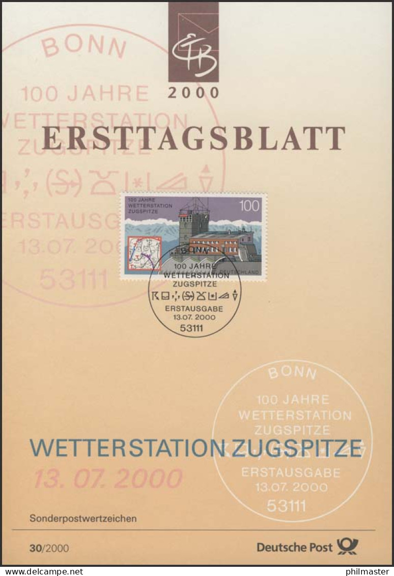 ETB 30/2000 Wetterstation, Zugspitze - 1991-2000